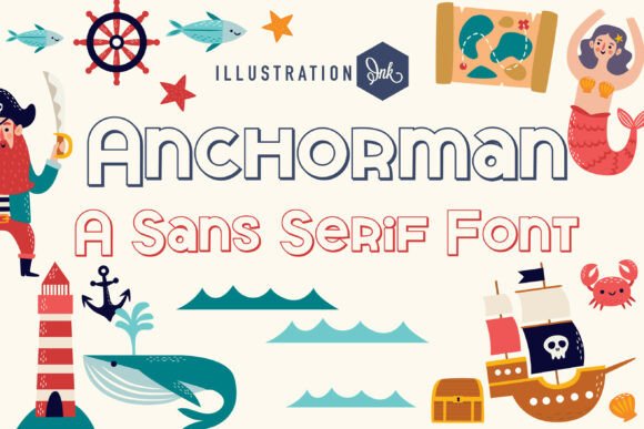 Anchorman 3D: A Bold Font for Nautical Adventures