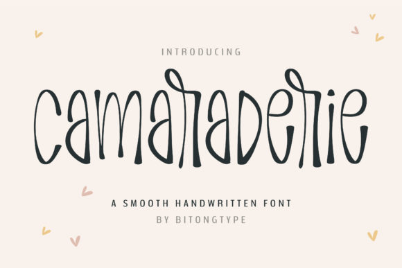 Camaraderie: A Unique Handwritten Font for Creative Expression
