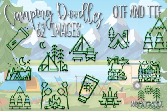 Camping Doodles: Fun and Functional Font