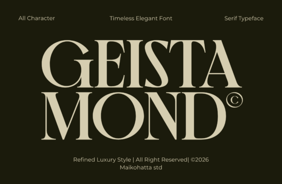 Geista Mond: A Timeless Luxury Serif Font for Elegant Design