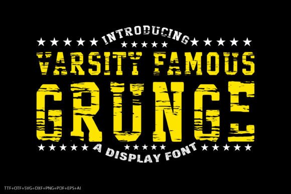 Varsity Famous Grunge – A Bold, Vibrant Display Font